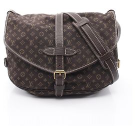 Borsa a tracolla Louis Vuitton Saumur Marrone Monogram