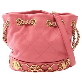 Borsa a tracolla Chanel Matelassé in agnello rosa