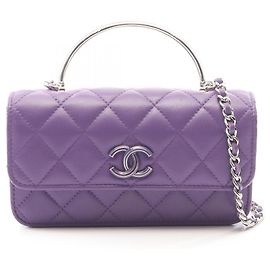 Mini borsa a tracolla con manico Matelassé Chanel