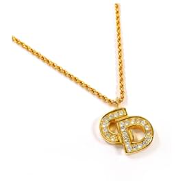Collana vintage Christian Dior con logo CD dorato