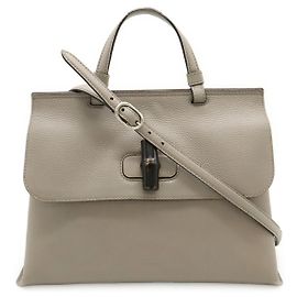Borsa Gucci Bamboo Daily Medium in pelle