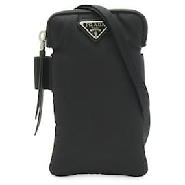 Borsa telefono 2WAY in nylon con logo triangolo Prada