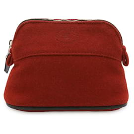 Hermes Bolide Pouch 16 Feltro Pelle Rosso Nero - Hermès