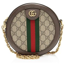 Bolso de hombro mini redondo Gucci GG Supreme Ophidia