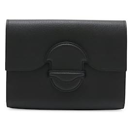 Clutch Hermes Chevre Facon Black - Hermès