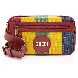 Borsa a tracolla Gucci Baiadera in tela a righe