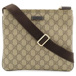 Gucci GG Supreme Canvas Leder Schultertasche