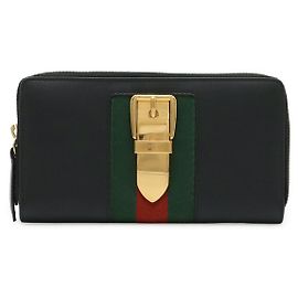 Cartera de cuero Gucci Sylvie con cremallera alrededor