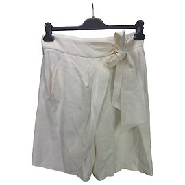 Chloé Pantaloncini a Portafoglio in Acetato e Viscosa Off-White
