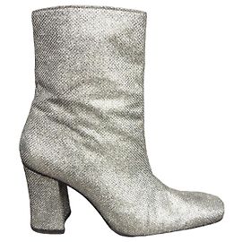 Dorateymur Bottines Métallisées Argentées