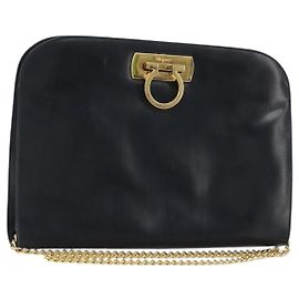 Salvatore Ferragamo Vintage Gancini Chain Leather Medium