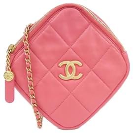Borsa a tracolla Chanel AS2201 in agnello rosa