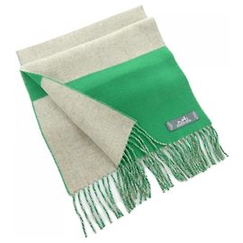 Hermès Stola in cashmere Hermes beige e verde
