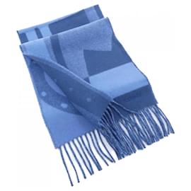 Stola in cashmere blu Hermes - Hermès