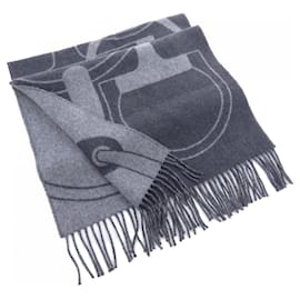 Stola in cashmere Hermes in grigio - Hermès