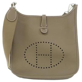 Borsa a tracolla Hermes Evelyne 3 PM in Etoupe Gray - Hermès