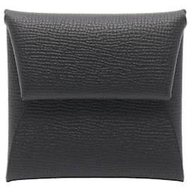 Portefeuille de pièces Bastia en cuir Epsom noir Hermès