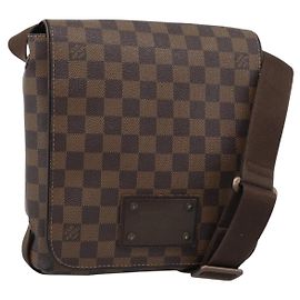 LOUIS VUITTON Damier Ebene Brooklyn PM Schultertasche N51210 LV Auth 188513
