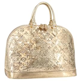 LOUIS VUITTON Borsa Monogram Miroir Alma MM Gold Dore M93624 LV Auth 188794A