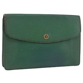 LOUIS VUITTON Epi Montaigne 27 Clutch Verde M52654 LV Auth 188920