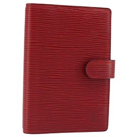 LOUIS VUITTON Epi Agenda PM Day Planner Cover Red R20057 LV Auth mr2626