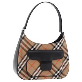 Borsa a tracolla Burberrys Canvas Beige Silver Nova Check Autentica am11979V