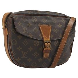 LOUIS VUITTON Monogram Jeune Fille MM Schultertasche M51226 LV Auth 188704