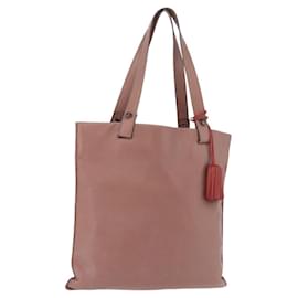 Bolsa de Mão LOEWE Anagram de Couro Rosa Ouro Auth ka4908