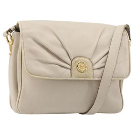 Céline Borsa a Spalla CELINE in Pelle Avorio Oro Auth 187413A