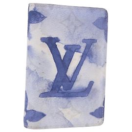 LOUIS VUITTON Monogram watercolor Organizer De Poch Blue M80455 LV Auth 188950M