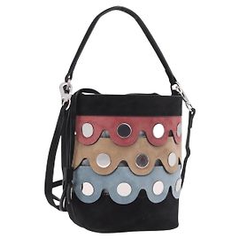 Autre Marque Bolsa de Ombro PIERRE HARDY Camurça 2way Preto Prata Auth 187310V