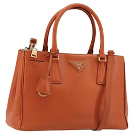 Borsa PRADA Galleria in pelle Safiano 2way Orange Auth 186384V