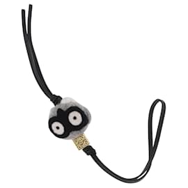 Portachiavi Pendente LOEWE Owl Bag Charm Lana Grigio Auth 187701M