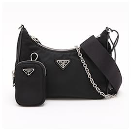Prada Borsa a tracolla Re-Edition 2005 in nylon Econyl Black