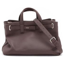 Dior Borsa Tote Crossbody Normandie in pelle di vitello Medium Marrone
