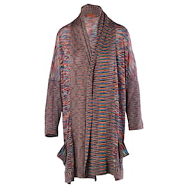 Missoni Iconic Multicolor Draped Knit Cardigan