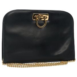 Salvatore Ferragamo Vintage Gancini Chain Leather Small