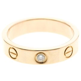 Cartier Mini Love Ring mit 1 Diamanten in Roségold