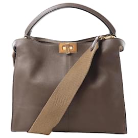 Borsa a mano 2Way in pelle Fendi Peekaboo X-light Marrone 8BN310