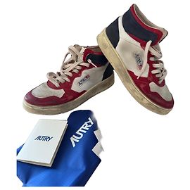 Autre Marque Sneakers Autry Medalist Mid Super Vintage bianche, blu scuro e rosso – Taglia 41
