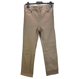 Joseph Pantaloni stretch in pelle beige
