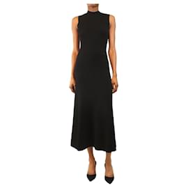Maje Vestido midi de punto sin mangas negro - talla UK 8