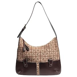Borsa Hobo in tela marrone - Givenchy