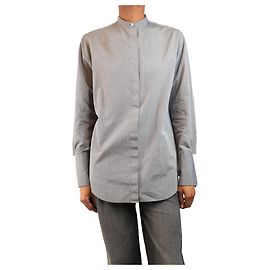The row Camisa gris con cuello mao - talla XS