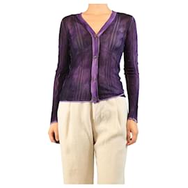 Lila transparenter Strickcardigan - Größe UK 10 - Bottega Veneta