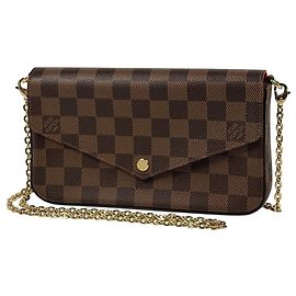 Louis Vuitton Pochette Felicie 2-Way Chain Wallet Shoulder Bag