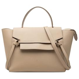 Céline Celine Belt Bag aus beige genarbtem Kalbsleder Mini