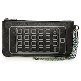 Louis Vuitton Black Monogram Eclipse Flash Fragment iPhone Case