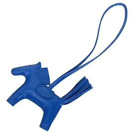 Charm per borsa Hermès Blue Milo in agnello Grigri Rodeo PM