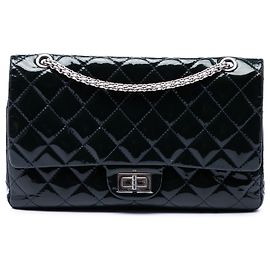 Chanel Blue Quilted Patent Reissue 2.55 Double Flap 227